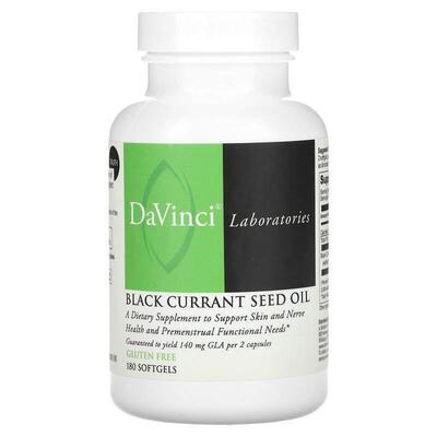 DaVinci Laboratories of Vermont,黑加仑籽油，70毫克，180粒软