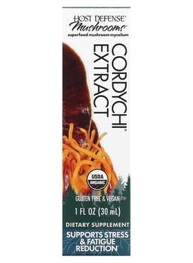 Fungi Perfecti 主体防御,虫草灵芝提取液，1液盎司（30毫升）