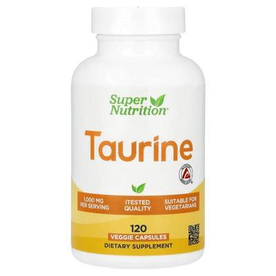 Super Nutrition,Taurine , 1,000 mg , 120 Veggie Capsules (50