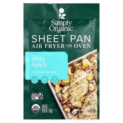 Simply Organic,Sheet Pan Seasoning Mix, Zesty Ranch, 0.99 oz