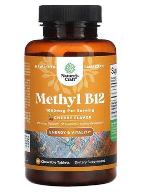Natures Craft,Methyl B12, Cherry, 1,000 mcg, 90 Chewable Tab