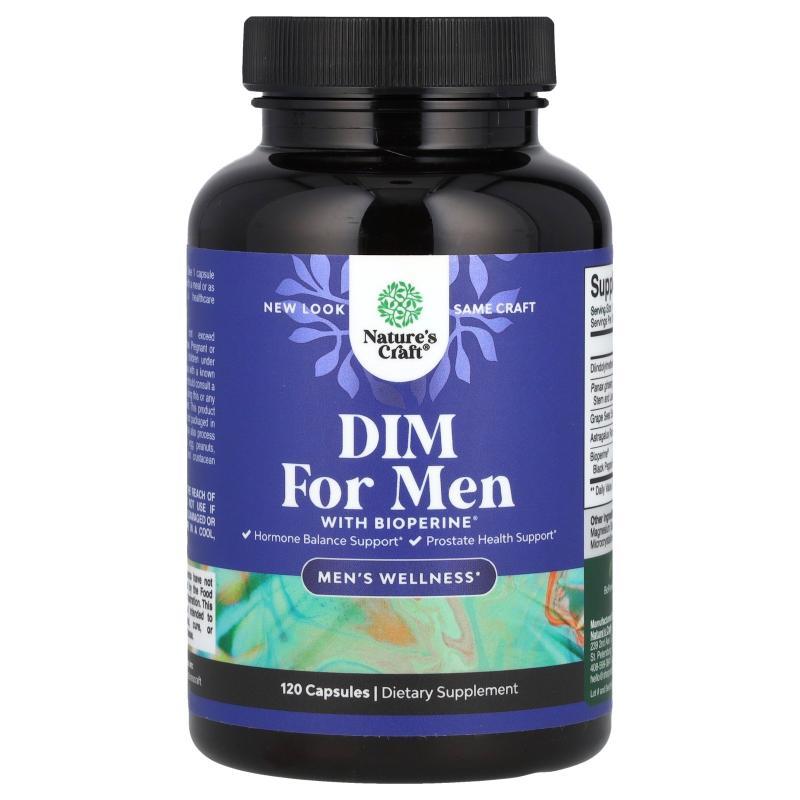 Natures Craft,男性 DIM，含 BioPerine®，120 粒胶囊