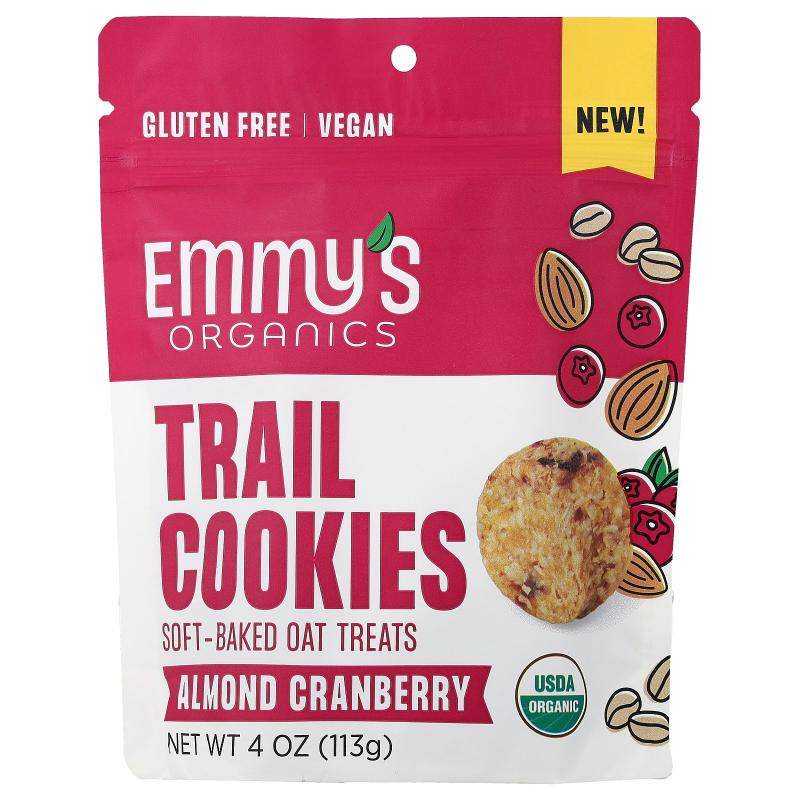 Emmy's Organic Cookies,Trail Cookies, Soft-Baked Oat Treats,