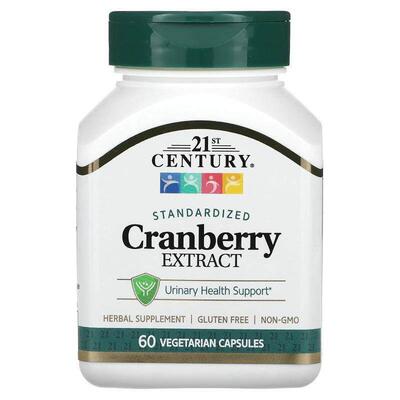 21世纪,Cranberry Extract, Standardized, 60 Vegetarian Capsul