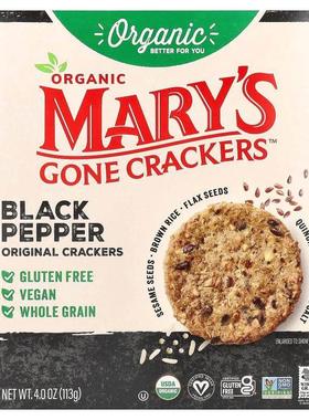 Mary's Gone Crackers,Organic Original Crackers, Black Pepper