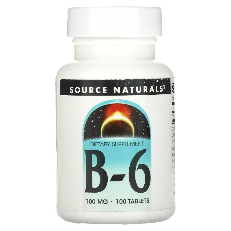 Source Naturals 维生素B6片剂图片