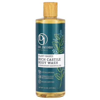 Dr. Jacobs Naturals,Plant-Based Rich Castle Body Wash, Peppe