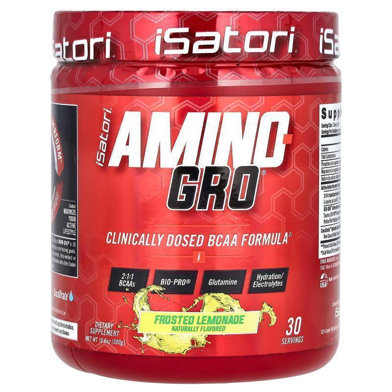 Isatori,Amino-Gro，糖霜柠檬水味，10.6 盎司（300 克）
