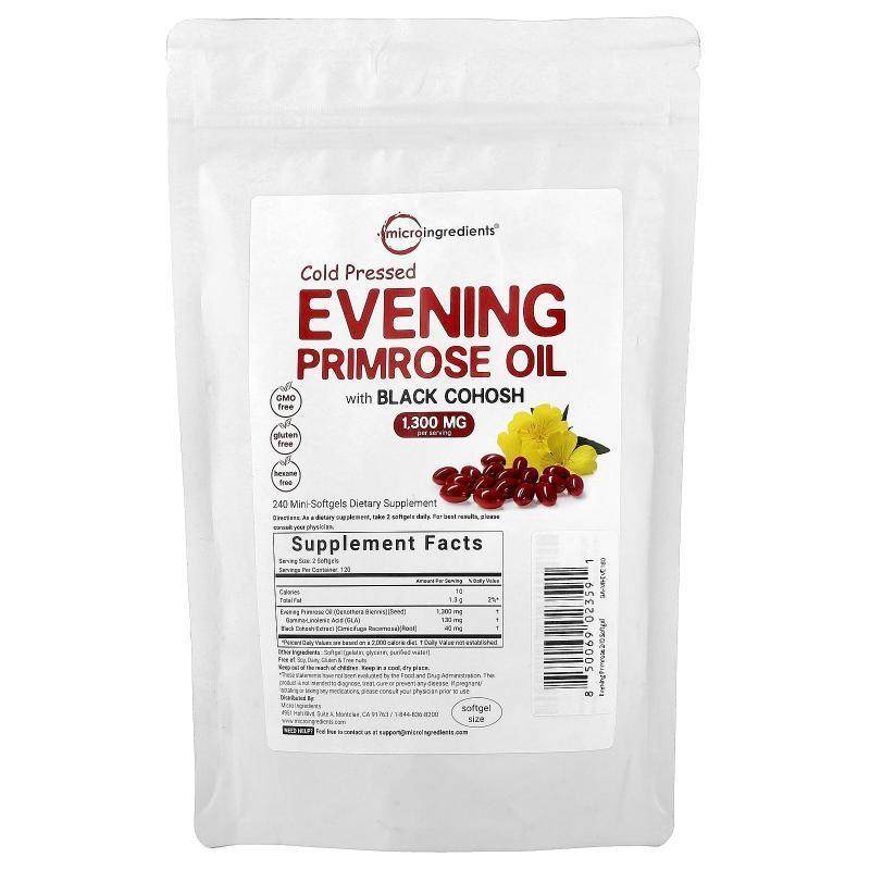 Micro Ingredients,Cold Pressed Evening Primrose Oil with Bla