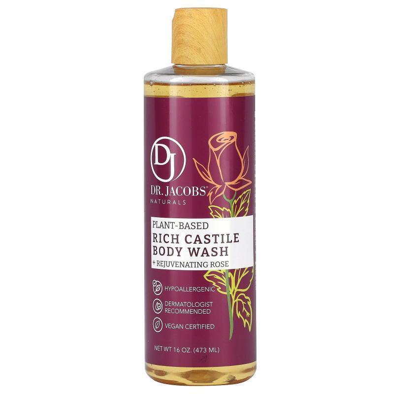 Dr. Jacobs Naturals,Plant-Based Rich Castile Body Wash, Reju