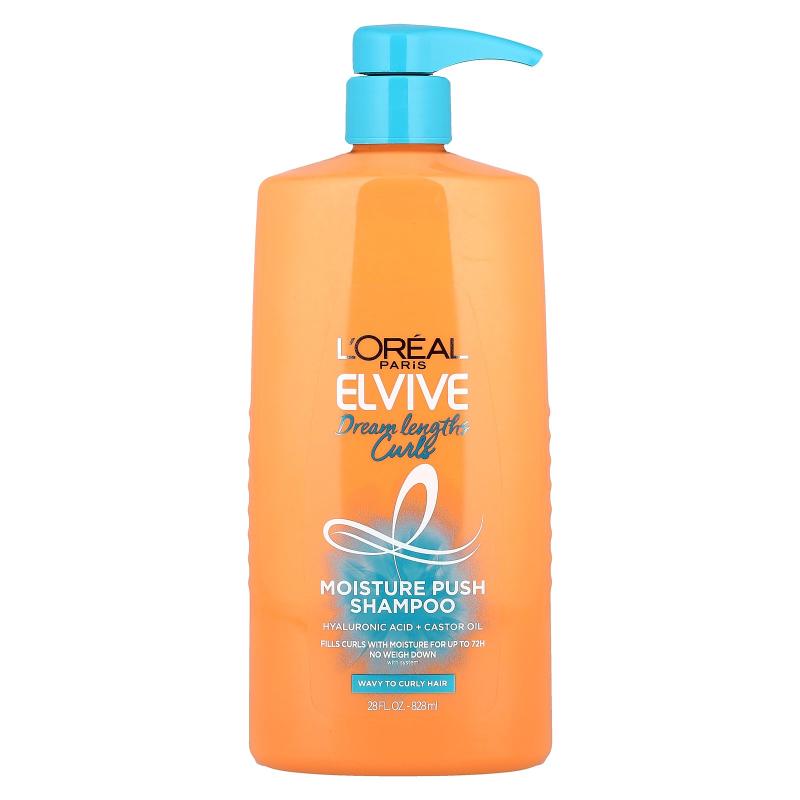欧莱雅,Elvive, Dream Lengths Curls, Moisture Push Shampoo, W
