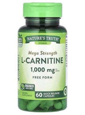 Nature's Truth,Mega Strength L-Carnitine, 1,000 mg, 60 Quick