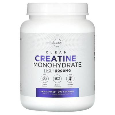TypeZero,Clean, Creatine Monohydrate, Unflavored, 5,000 mg,