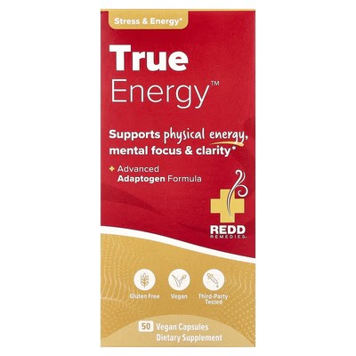 Redd Remedies,Energy, TrueEnergy, 50 粒素食胶囊