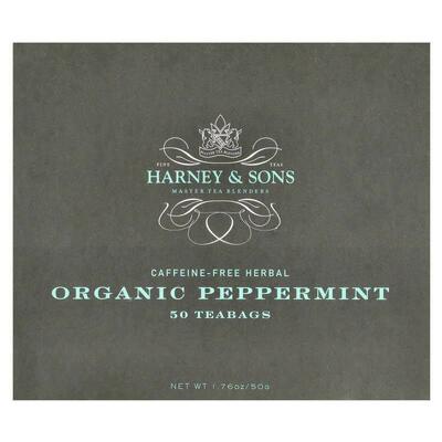 Harney &amp; Sons,Organic Peppermint Herbal Tea, Caffein