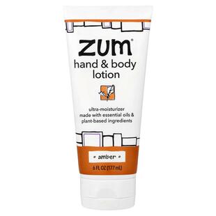 ZUM,Hand & Body Lotion, Amber, 6 fl oz (177 ml)