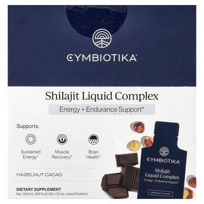 Cymbiotika,Shilajit Liquid Complex, Hazelnut Cacao, 26 Liqui