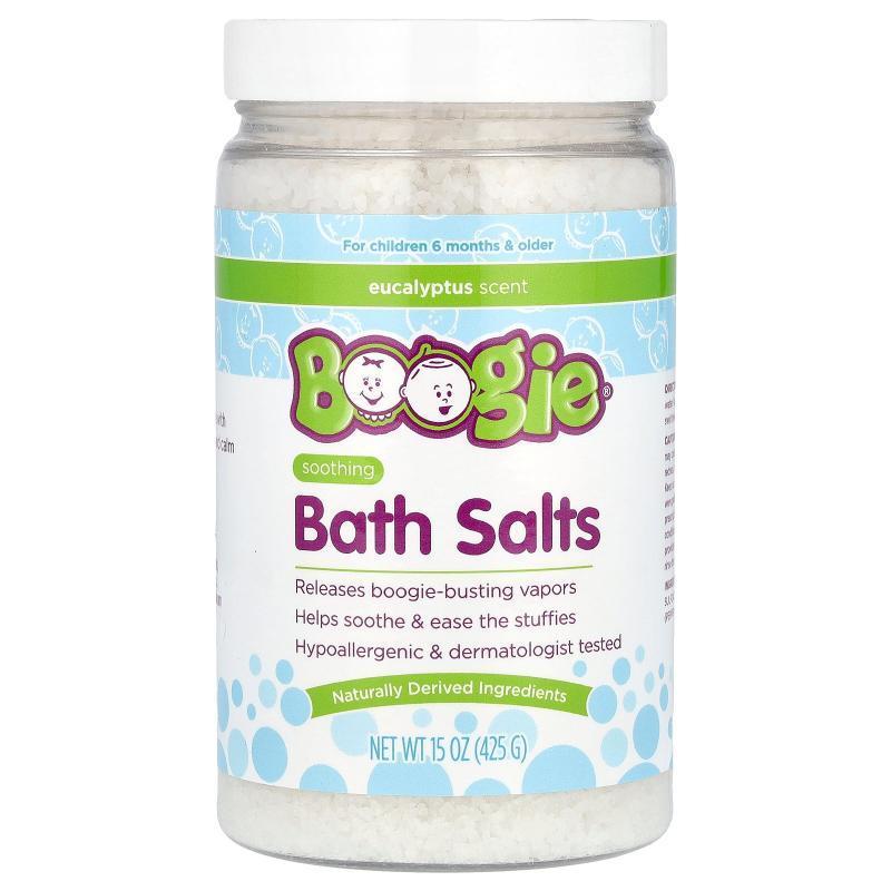 Boogie Wipes,Soothing Bath Salts, Eucalyptus, 15 oz (425 g)