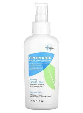 Ceramedx,舒缓面部乳液，无香料，4 液量盎司（118 毫升）