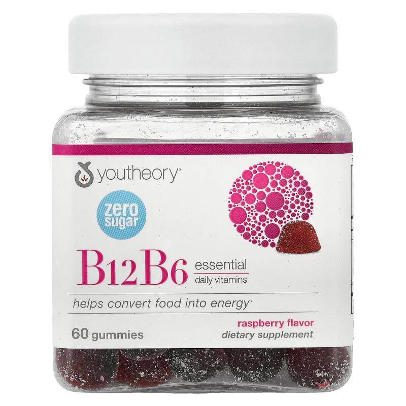 Youtheory,维生素 B12 和 B6 软糖，树莓味，60 粒软糖图片