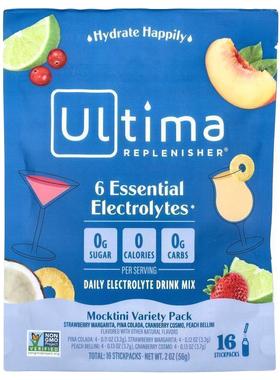 Ultima Replenisher 6种必虚电解质日常电解质混合饮品多种口味能