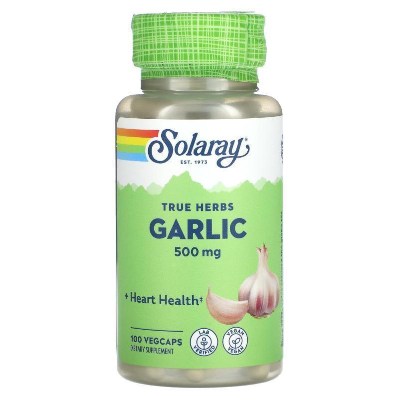 Solaray,True Herbs, Garlic, 500 mg, 100 VegCaps