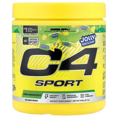 C4 / Cellucor,C4® Sport, Pre-Workout, Jolly Rancher Green Ap