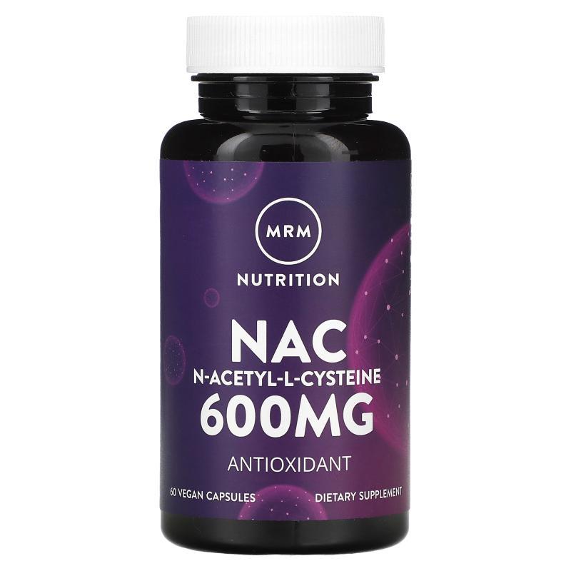 MRM Nutrition,Nac，N-乙酰-L-半胱氨酸，600 毫克，60 粒全素胶