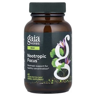 Focus Vegan Gaia Phyto Nootropic Liquid Caps Herbs