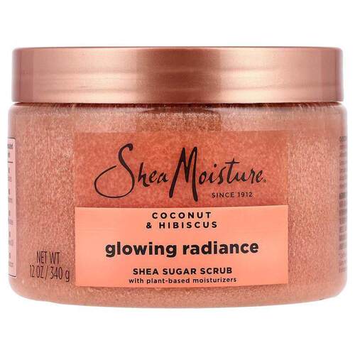 Shea Moisture，焕发光彩，乳木果糖磨砂膏，椰子和木槿