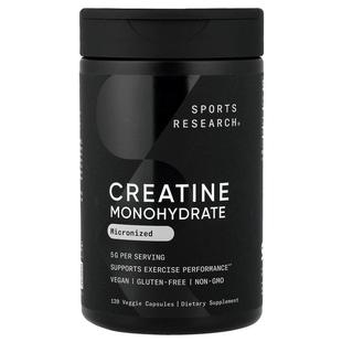 Sports Research,Creatine Monohydrate, Micronized, 120 Veggie