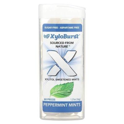 Xyloburst,Xylitol Sweetened Mints, Peppermint, 60 Pieces, 1.