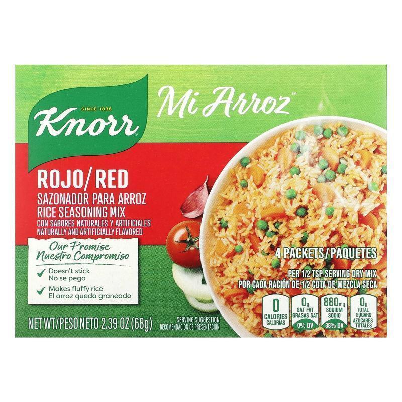 家乐,Mi Arroz, Rice Seasoning Mix, Red, 4 Packets, 2.39 oz (