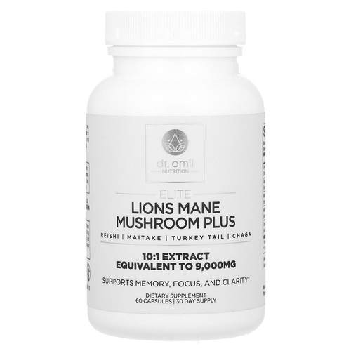 Dr. Emil Nutrition,Elite, Lions Mane Mushroom Plus