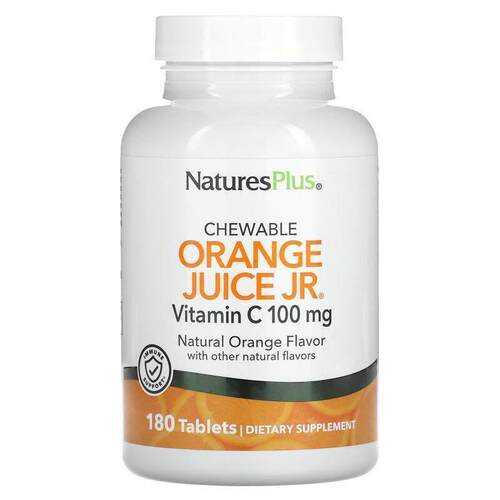 自然加,Orange Juice Jr.，维生素C补充剂，100毫克，180片