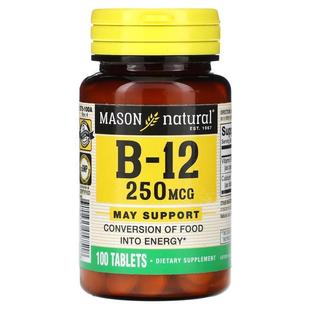 Mason Natural,B-12, 250 mcg, 100 Tablets