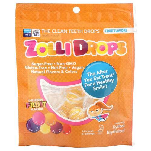 Zollipops,Zolli Drops，清洁牙齿糖果，薄荷，15+ Zolli糖果，1.