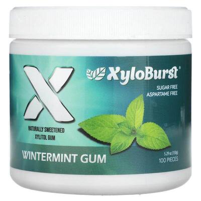 Xyloburst,Xylitol Gum, Wintermint Gum, 100 Pieces, 5.29 oz (