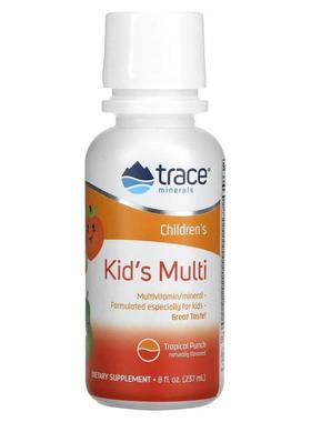 露那辛,Kid's Multi 儿童复合维生素矿物营养粉，柑橘潘趣，8 液2