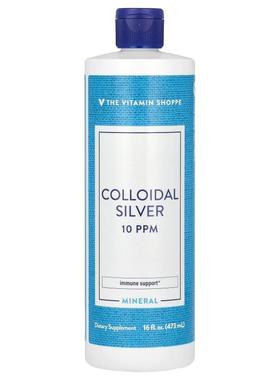 The Vitamin Shoppe,Colloidal Silver, 10 PPM, 16 fl oz (473 m
