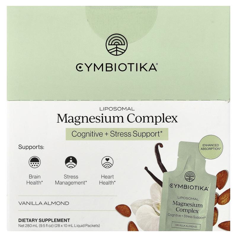 Cymbiotika,Liposomal Magnesium Complex, Vanilla Almond, 28 L