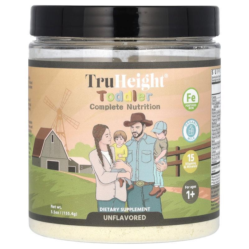 TruHeight,Toddler Complete Nutrition, Ages 1+, Unflavored, 5