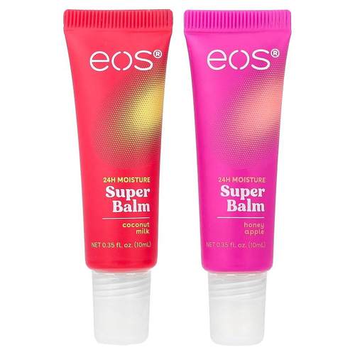 EOS,24H Moisture Super Balm, Coconut Milk & Honey Apple, 2 P
