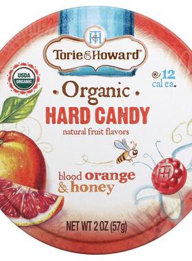 Torie &amp; Howard,有机硬糖，粉红葡萄柚土波罗蜜味，2 盎5