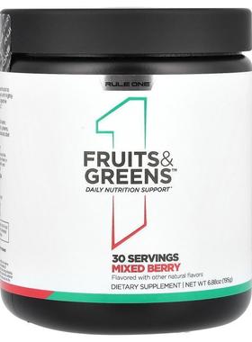 Rule One Proteins,Fruits &amp;amp; Greens, Mixed Berry,