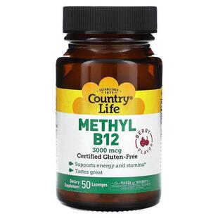 乡村生活,Methyl B12, Berry, 3,000 mcg, 50 Lozenges