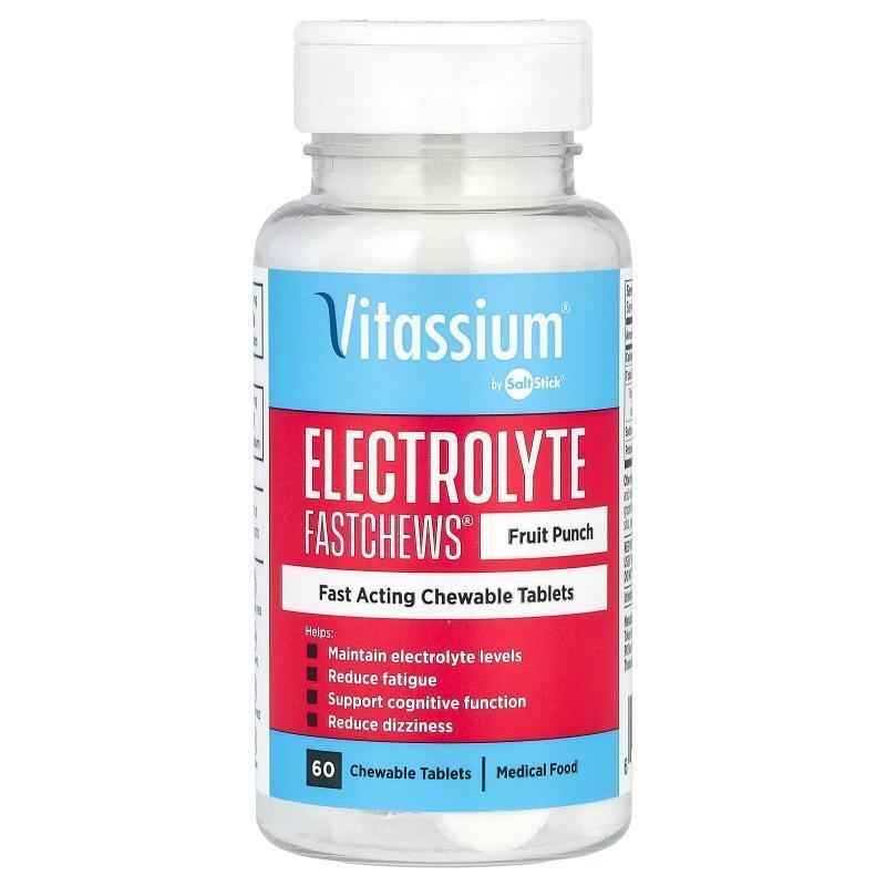 Vitassium,Electrolyte FastChews®，混合水果味，60 片咀嚼片