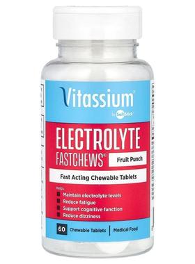Vitassium,Electrolyte FastChews®，混合水果味，60 片咀嚼片