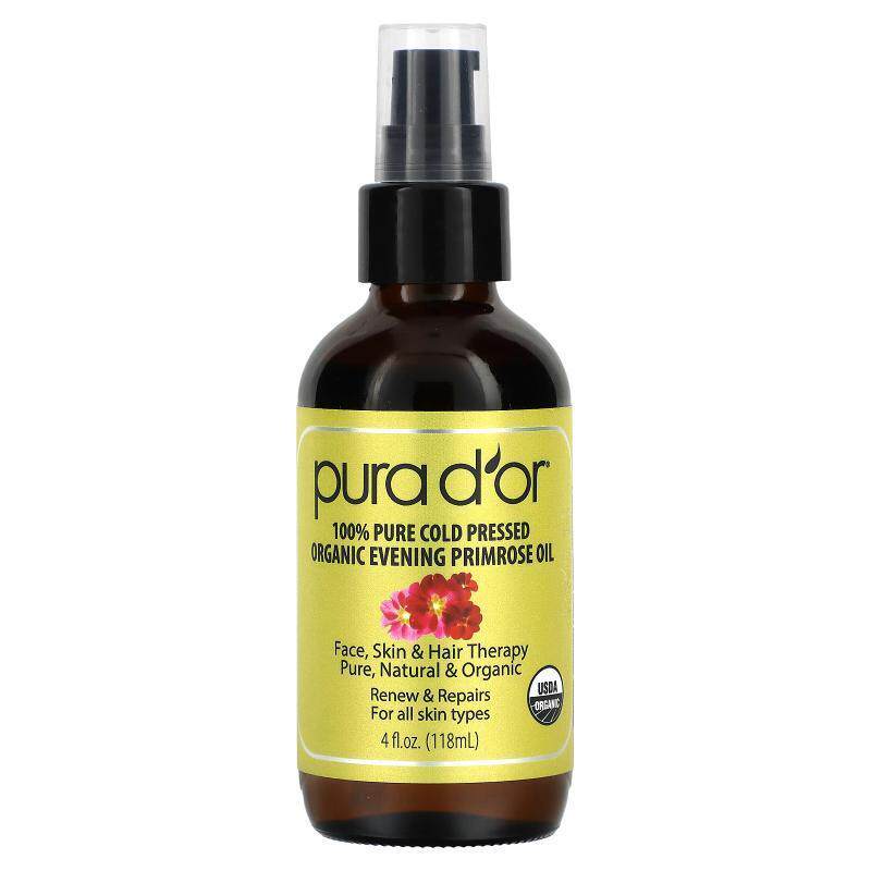 Pura D'or,有机月见草精油，4 液量盎司（118 毫升）