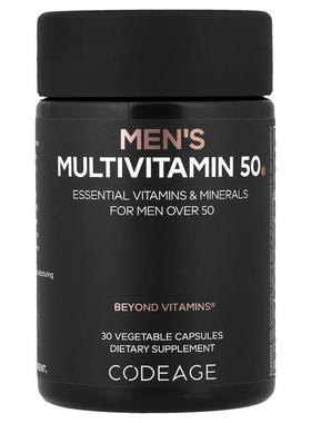 Codeage,Men's Multivitamin 50, 30 Vegetable Capsules